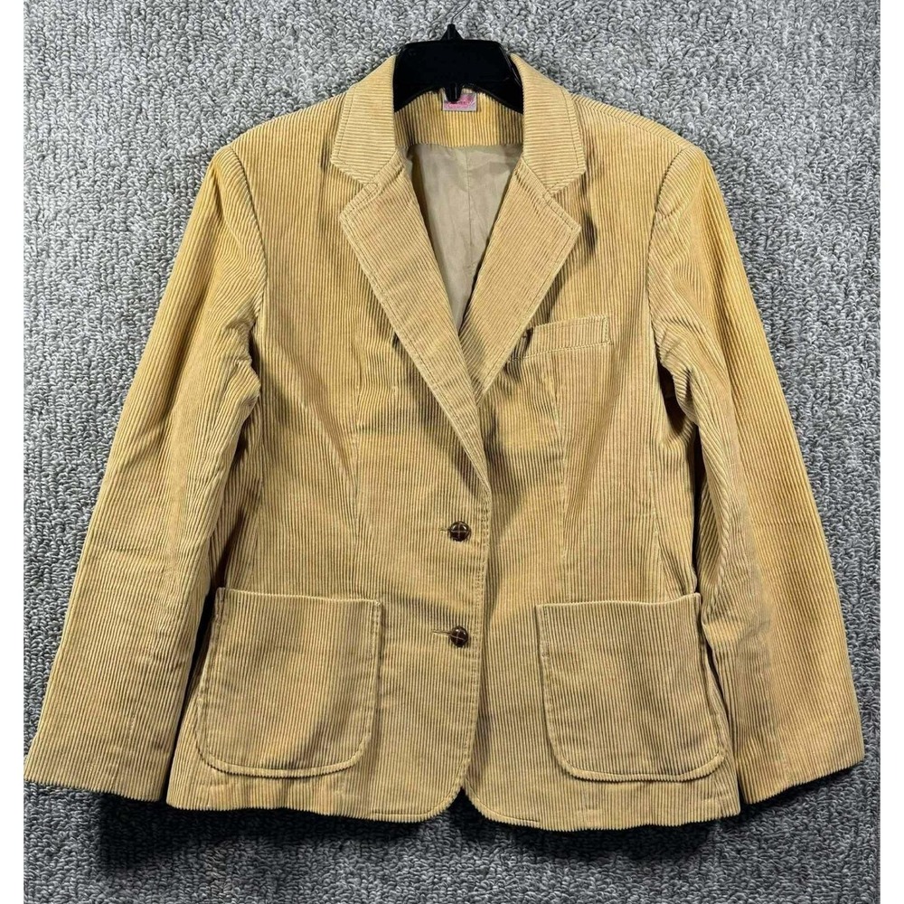 JCPenney‎ Blazer Tan Corduroy Vintage Button Front - Women Size 18